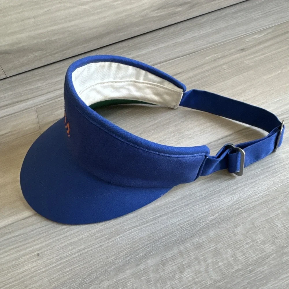 Vintage Florida Gators Visor Hat‎ Blue Script Embroidery Texace Made In USA